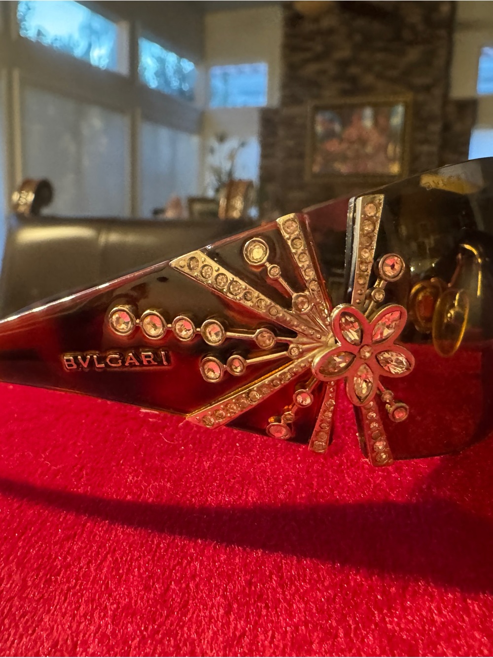 Bulgari Tortoiseshell Sunglasses with Crystal Starburst Limited Edition - Picture 2 of 13